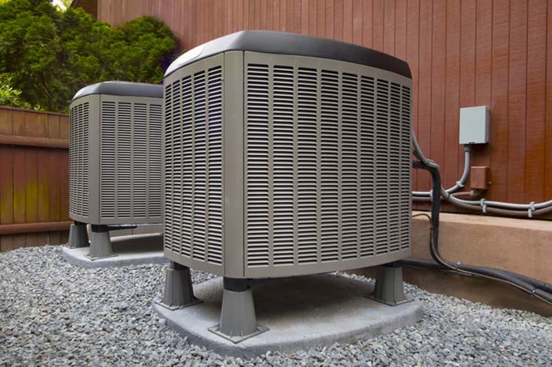 air conditioning residential unit outside.