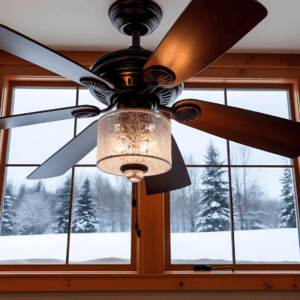 Improve home heating efficiency by reversing your ceiling fan direction.